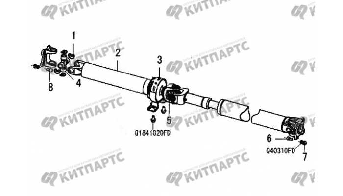 Вал карданный задний Great Wall Wingle 3